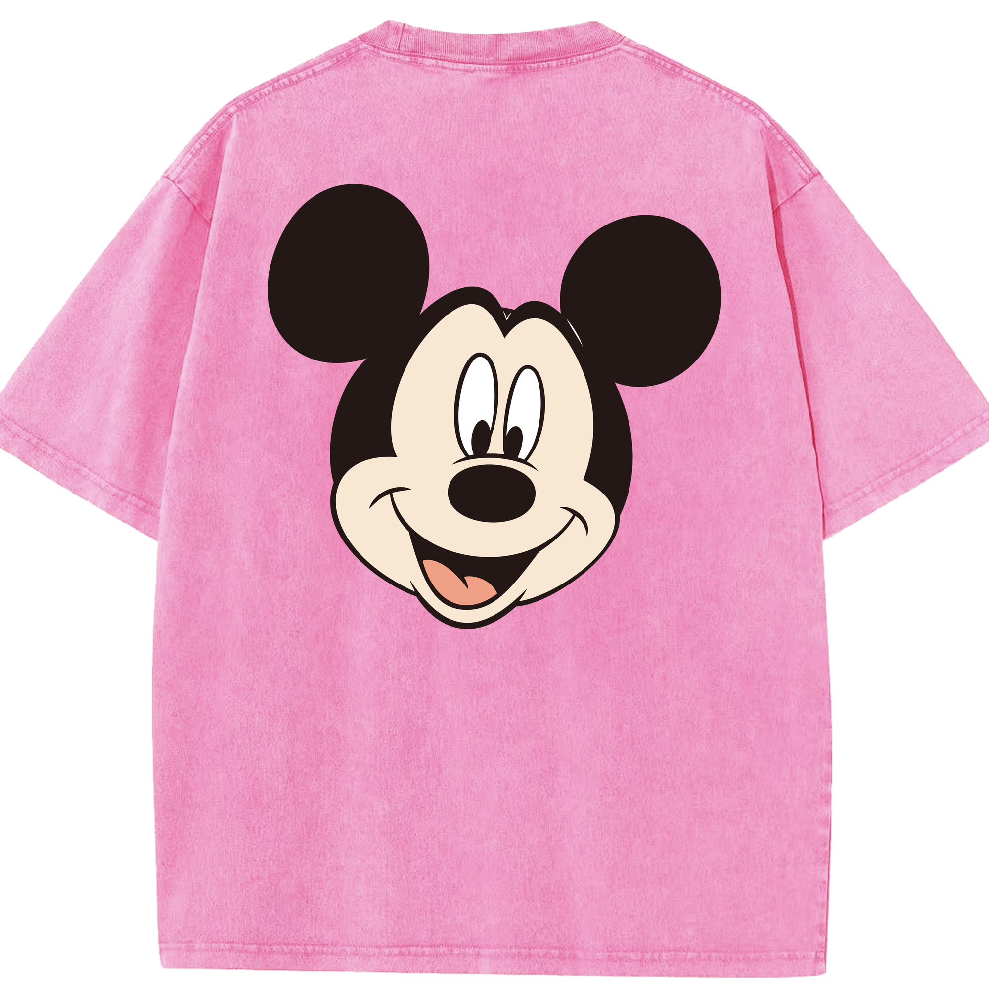 （画像用） ミッキーマウス Mickey Mouse 綿100% ヴィンテージ風 半袖Tシャツ（背面プリント）